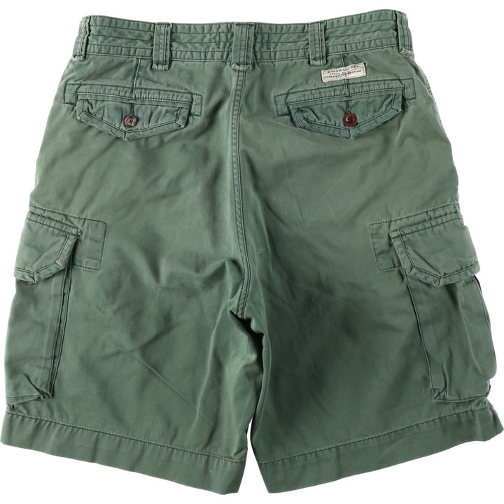 Ralph Lauren POLO by Ralph Lauren cargo shorts, half pants, men's w35 equivalent cotton green type Vintage Second Hand