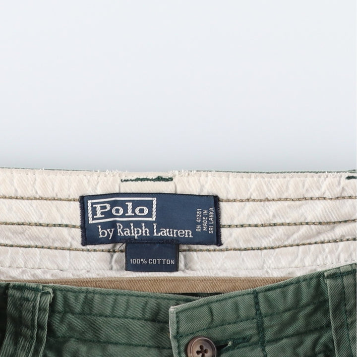 Ralph Lauren POLO by Ralph Lauren cargo shorts, half pants, men's w35 equivalent cotton green type Vintage Second Hand