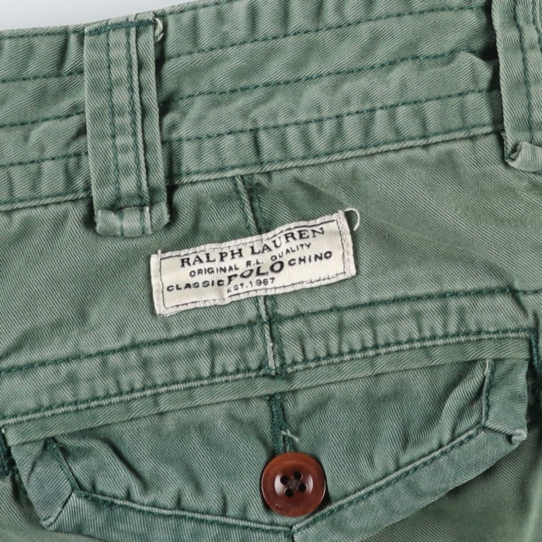 Ralph Lauren POLO by Ralph Lauren cargo shorts, half pants, men's w35 equivalent cotton green type Vintage Second Hand
