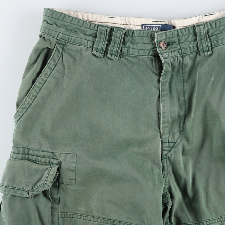 Ralph Lauren POLO by Ralph Lauren cargo shorts, half pants, men's w35 equivalent cotton green type Vintage Second Hand