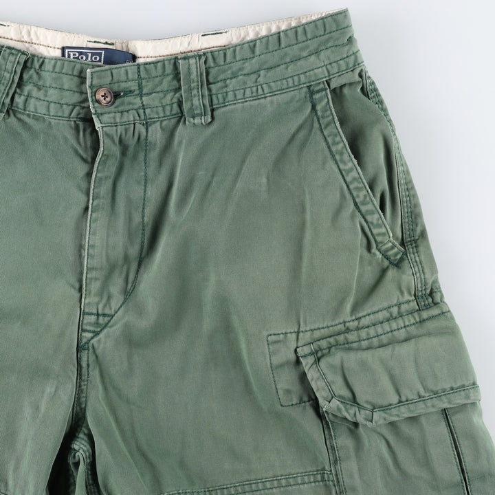 Ralph Lauren POLO by Ralph Lauren cargo shorts, half pants, men's w35 equivalent cotton green type Vintage Second Hand
