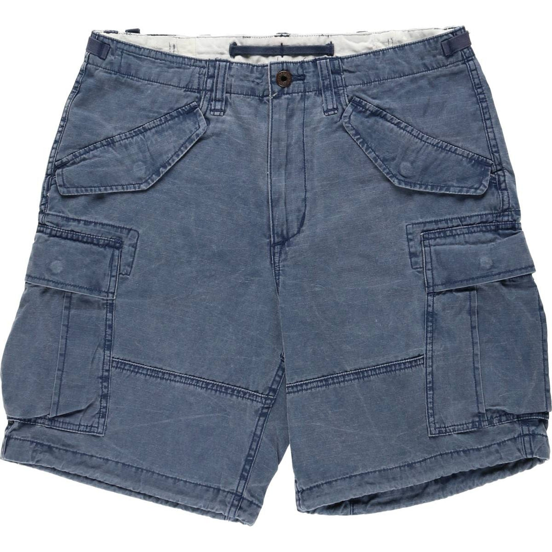 Ralph Lauren POLO RALPH LAUREN CLASSIC FIT Cargo Shorts, Men's Size W33 (approx.) cotton navy blue type Vintage Second Hand