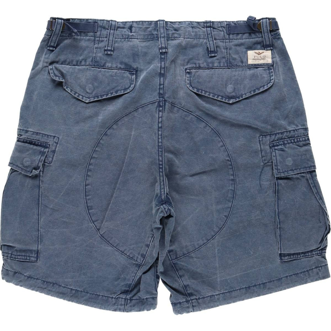 Ralph Lauren POLO RALPH LAUREN CLASSIC FIT Cargo Shorts, Men's Size W33 (approx.) cotton navy blue type Vintage Second Hand