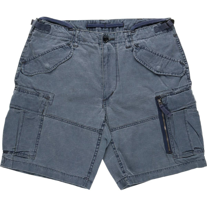 Ralph Lauren POLO RALPH LAUREN CLASSIC FIT Cargo Shorts (Men's size W36 equivalent) cotton navy blue type Vintage Second Hand