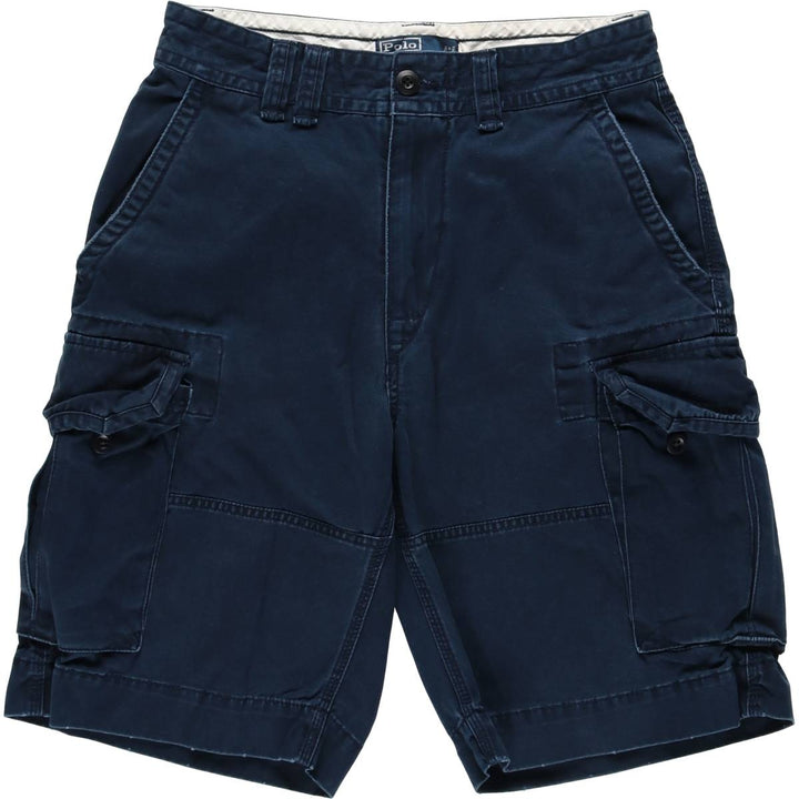 Ralph Lauren POLO by Ralph Lauren cargo shorts, men's size W31 cotton navy blue type Vintage Second Hand