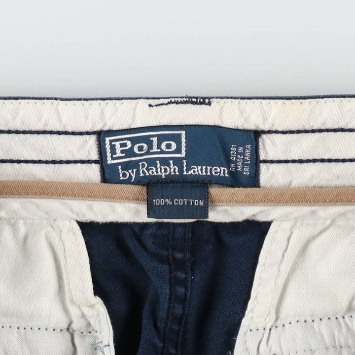 Ralph Lauren POLO by Ralph Lauren cargo shorts, men's size W31 cotton navy blue type Vintage Second Hand