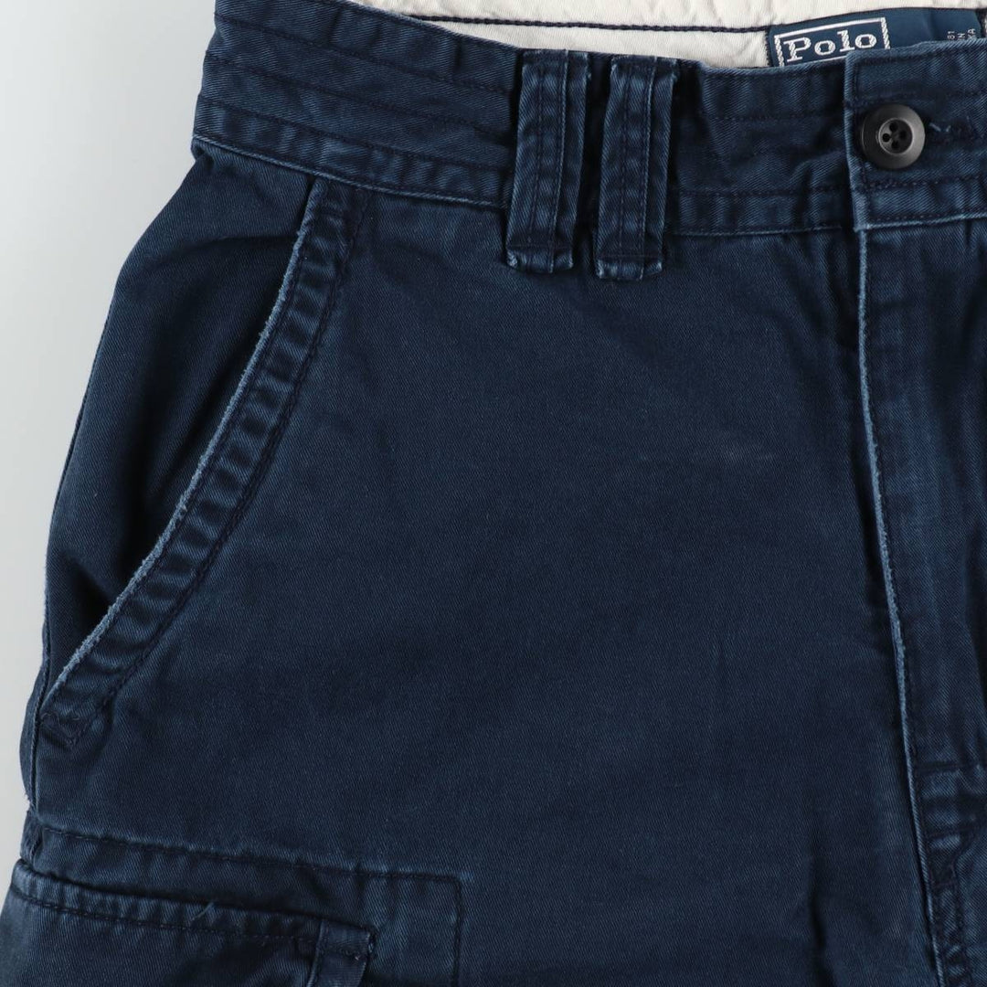 Ralph Lauren POLO by Ralph Lauren cargo shorts, men's size W31 cotton navy blue type Vintage Second Hand