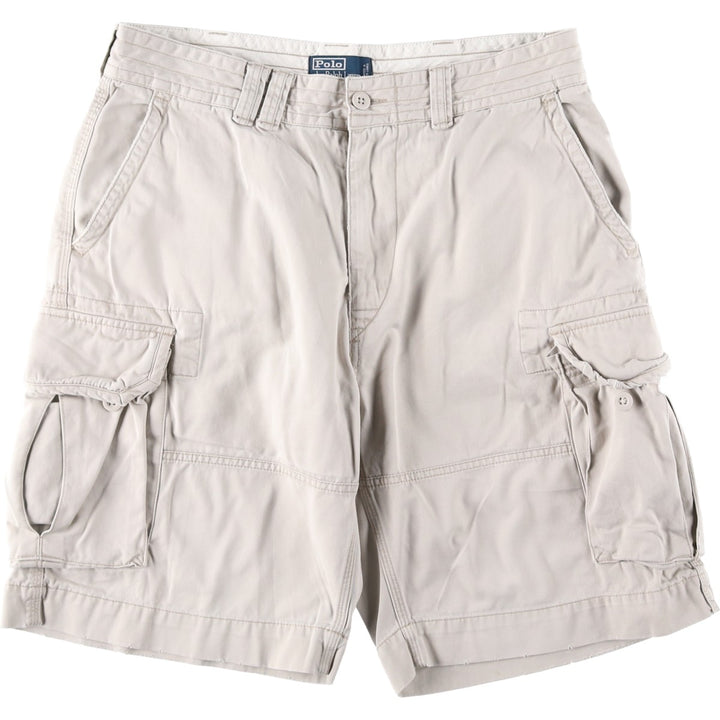 Ralph Lauren POLO by Ralph Lauren cargo shorts, half pants, men's size w36 cotton Beige type Vintage Second Hand
