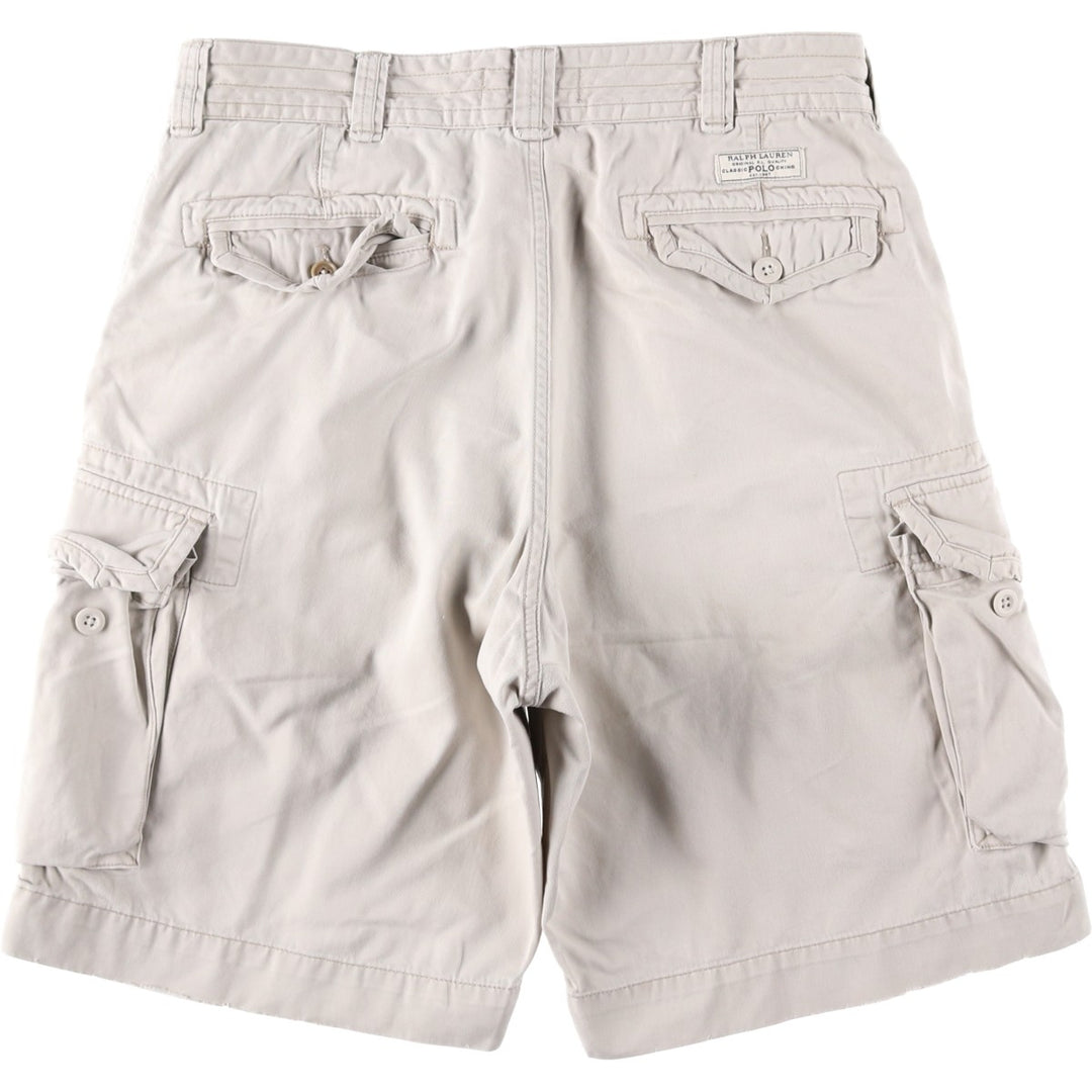 Ralph Lauren POLO by Ralph Lauren cargo shorts, half pants, men's size w36 cotton Beige type Vintage Second Hand