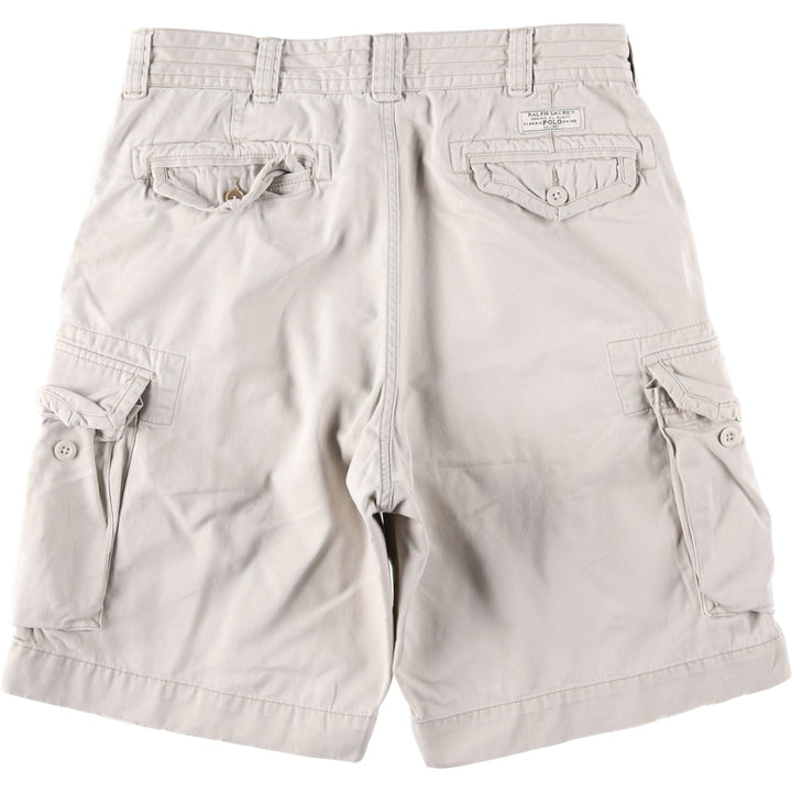 Ralph Lauren POLO by Ralph Lauren cargo shorts, half pants, men's size w36 cotton Beige type Vintage Second Hand