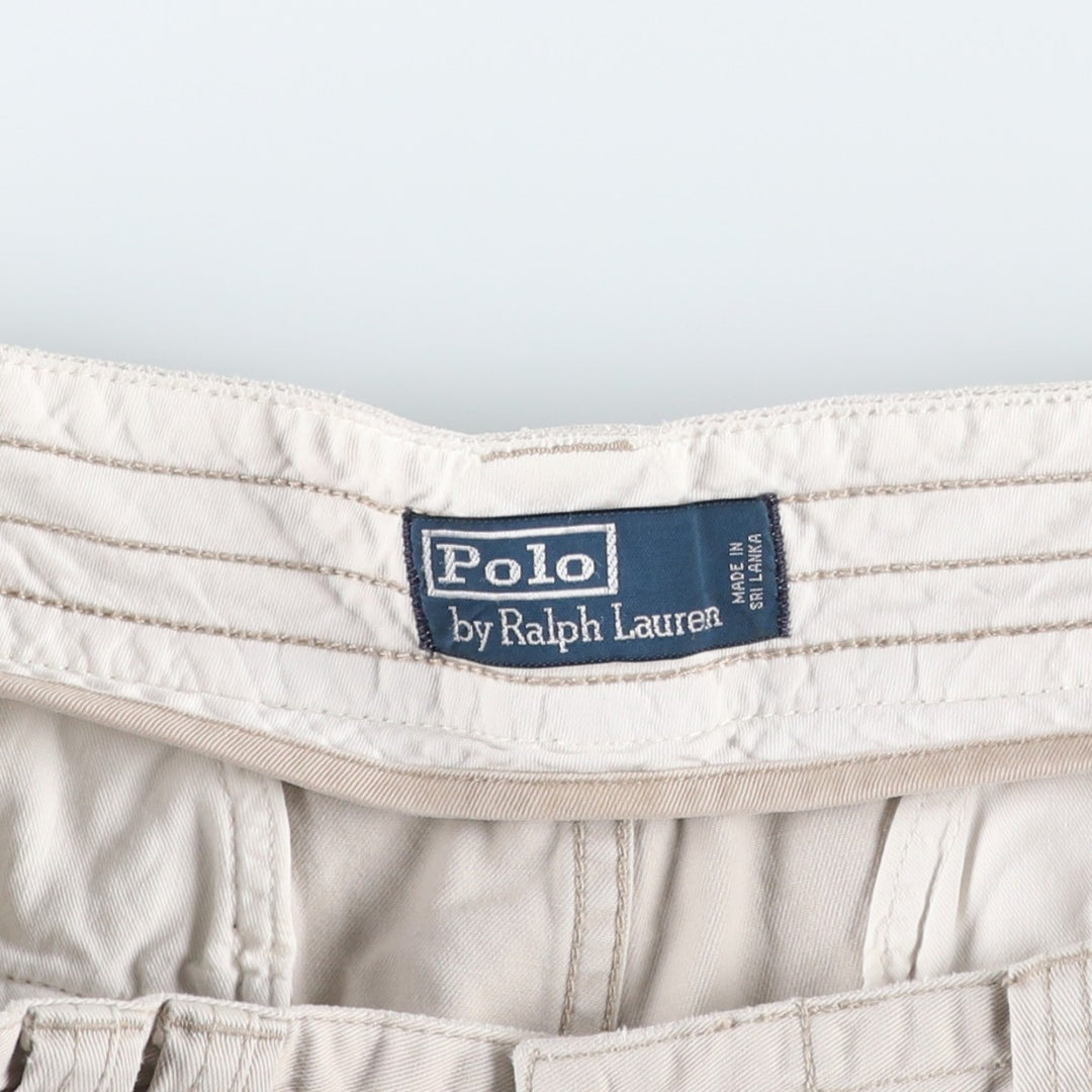 Ralph Lauren POLO by Ralph Lauren cargo shorts, half pants, men's size w36 cotton Beige type Vintage Second Hand