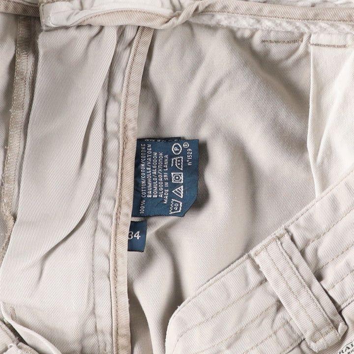 Ralph Lauren POLO by Ralph Lauren cargo shorts, half pants, men's size w36 cotton Beige type Vintage Second Hand