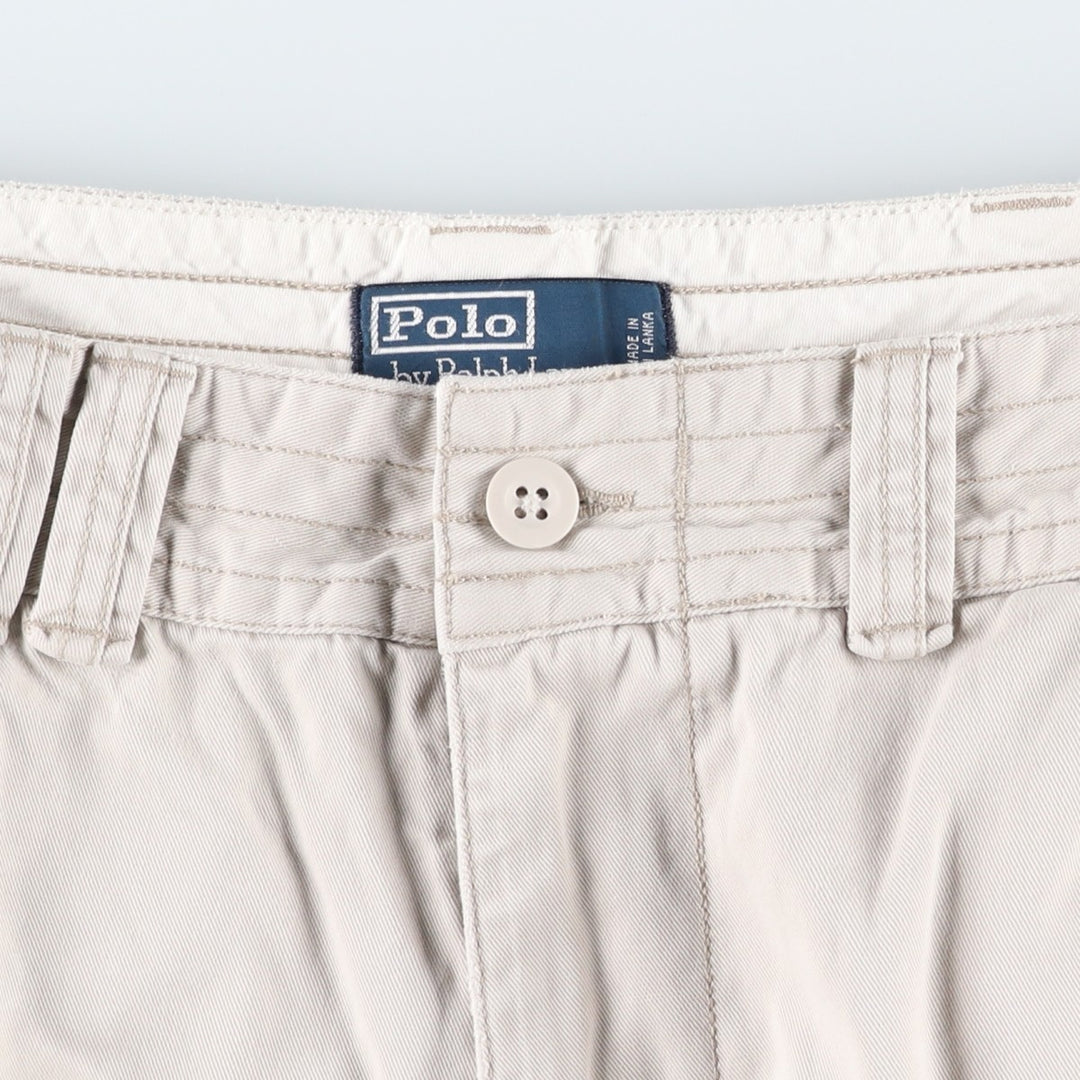 Ralph Lauren POLO by Ralph Lauren cargo shorts, half pants, men's size w36 cotton Beige type Vintage Second Hand