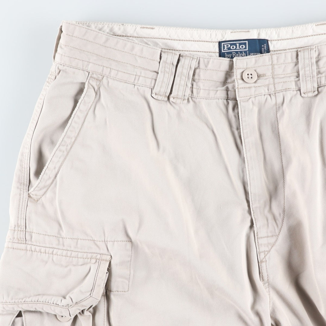 Ralph Lauren POLO by Ralph Lauren cargo shorts, half pants, men's size w36 cotton Beige type Vintage Second Hand