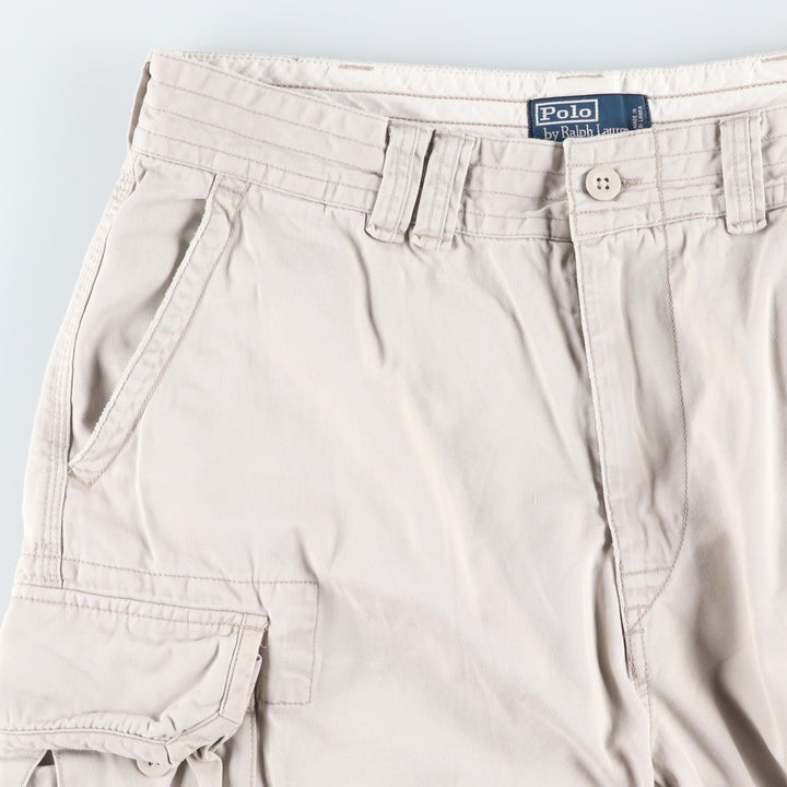 Ralph Lauren POLO by Ralph Lauren cargo shorts, half pants, men's size w36 cotton Beige type Vintage Second Hand
