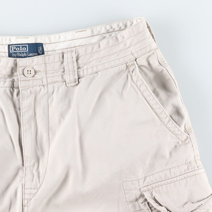 Ralph Lauren POLO by Ralph Lauren cargo shorts, half pants, men's size w36 cotton Beige type Vintage Second Hand