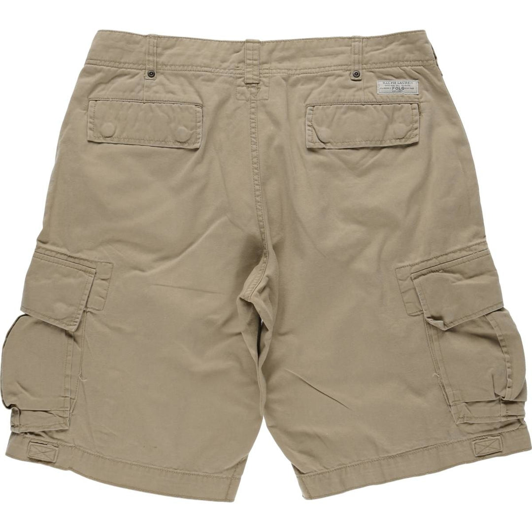 Ralph Lauren POLO by Ralph Lauren cargo shorts, half pants, men's size w36 cotton Khaki type beige Vintage Second Hand