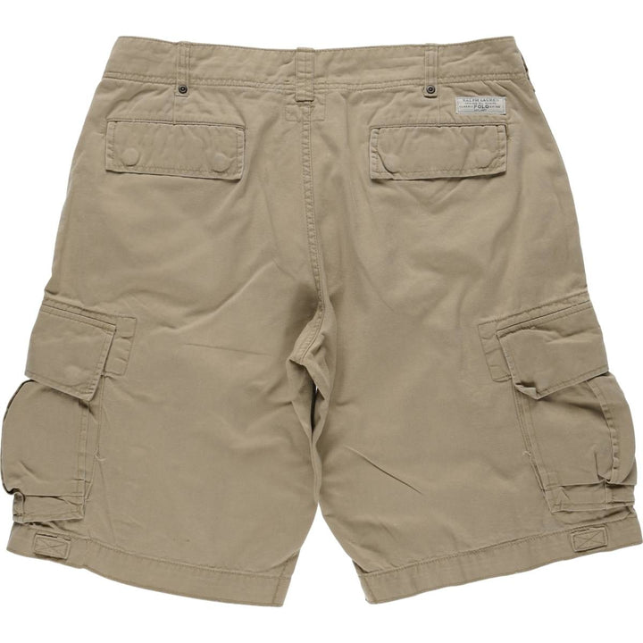 Ralph Lauren POLO by Ralph Lauren cargo shorts, half pants, men's size w36 cotton Khaki type beige Vintage Second Hand