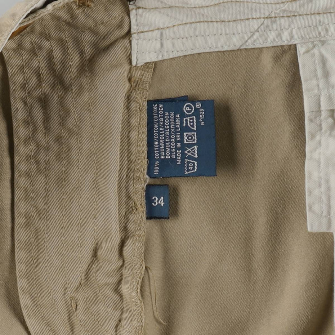 Ralph Lauren POLO by Ralph Lauren cargo shorts, half pants, men's size w36 cotton Khaki type beige Vintage Second Hand