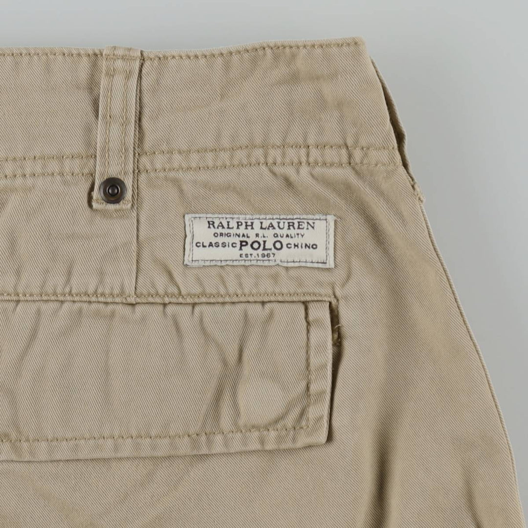 Ralph Lauren POLO by Ralph Lauren cargo shorts, half pants, men's size w36 cotton Khaki type beige Vintage Second Hand