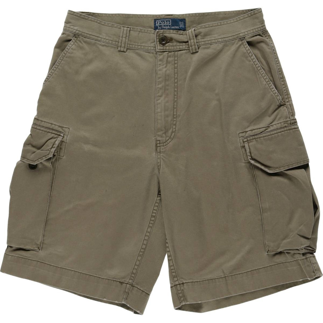 Ralph Lauren POLO by Ralph Lauren cargo shorts, half pants, men's size w34 cotton Khaki type Vintage Second Hand