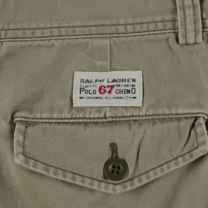 Ralph Lauren POLO by Ralph Lauren cargo shorts, half pants, men's size w34 cotton Khaki type Vintage Second Hand