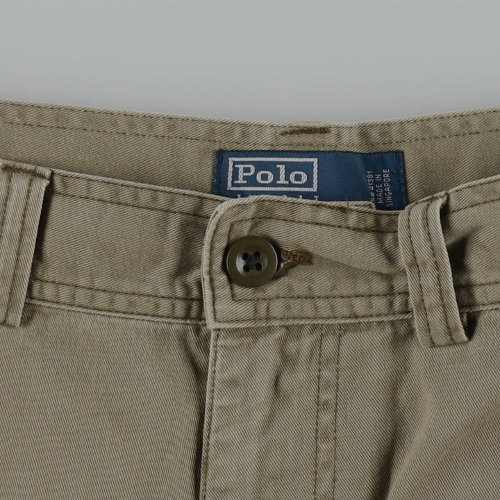 Ralph Lauren POLO by Ralph Lauren cargo shorts, half pants, men's size w34 cotton Khaki type Vintage Second Hand