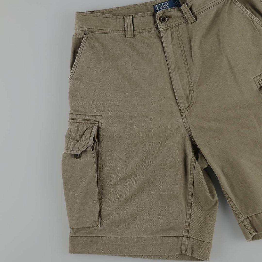 Ralph Lauren POLO by Ralph Lauren cargo shorts, half pants, men's size w34 cotton Khaki type Vintage Second Hand