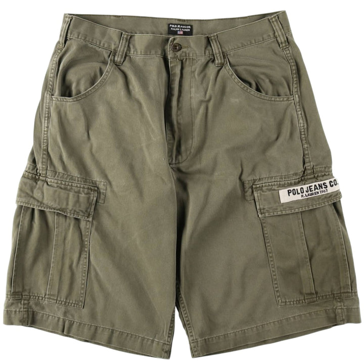 2000'S Ralph Lauren Polo Jeans Company cargo shorts, men's size W37 cotton Khaki type Vintage Second Hand