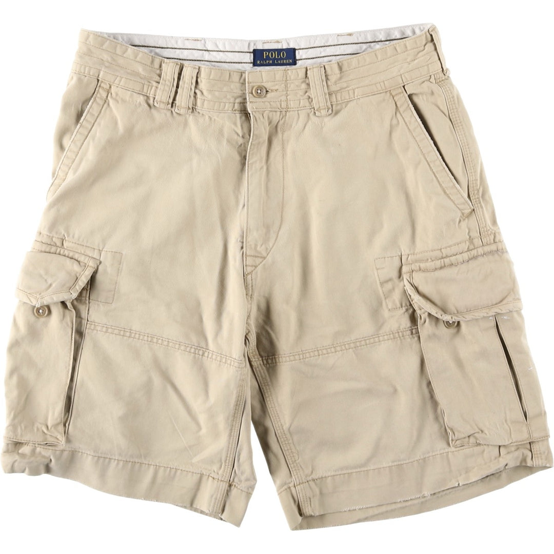 Ralph Lauren POLO RALPH LAUREN cargo shorts, men's size W35 cotton Beige type Vintage Second Hand