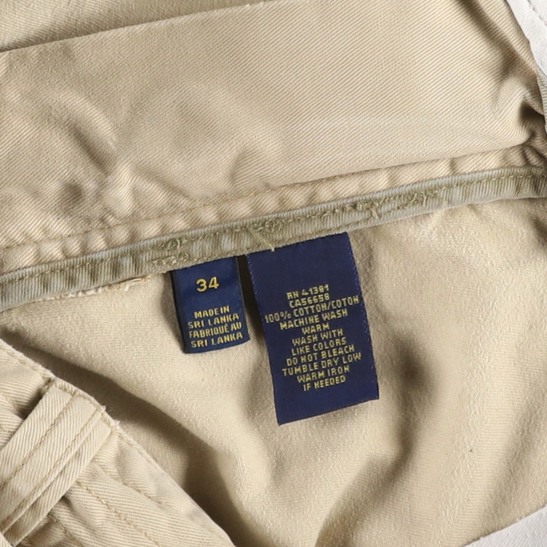 Ralph Lauren POLO RALPH LAUREN cargo shorts, men's size W35 cotton Beige type Vintage Second Hand