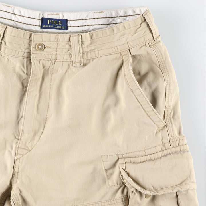 Ralph Lauren POLO RALPH LAUREN cargo shorts, men's size W35 cotton Beige type Vintage Second Hand