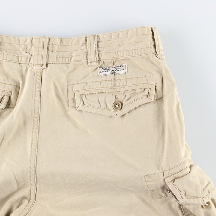 Ralph Lauren POLO RALPH LAUREN cargo shorts, men's size W35 cotton Beige type Vintage Second Hand