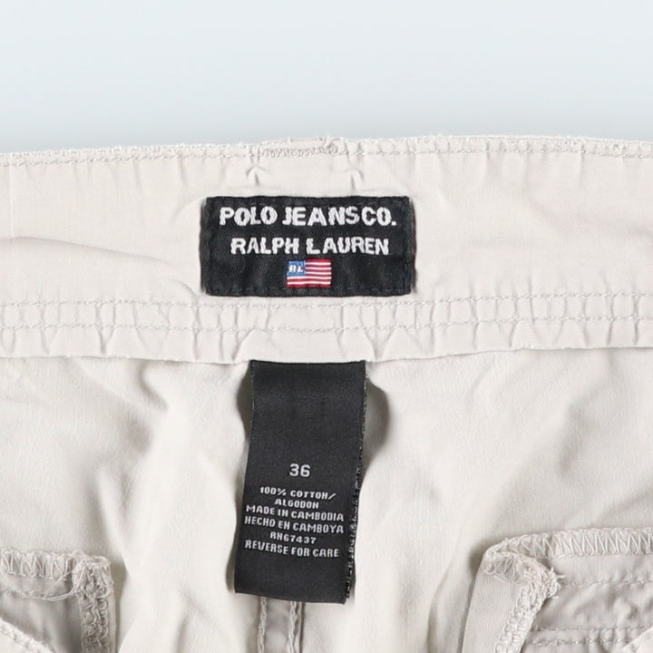 2000'S Ralph Lauren POLO JEANS COMPANY Cargo Shorts (Men's XL equivalent) cotton Beige type Vintage Second Hand