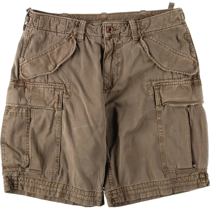 Ralph Lauren POLO by Ralph Lauren cargo shorts, men's size XL cotton Khaki type brown Vintage Second Hand