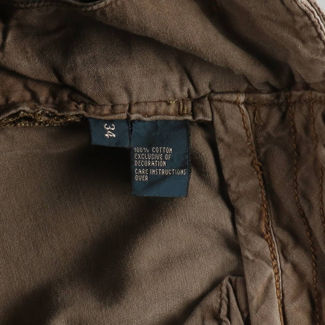 Ralph Lauren POLO by Ralph Lauren cargo shorts, men's size XL cotton Khaki type brown Vintage Second Hand