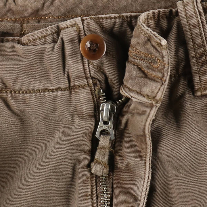 Ralph Lauren POLO by Ralph Lauren cargo shorts, men's size XL cotton Khaki type brown Vintage Second Hand