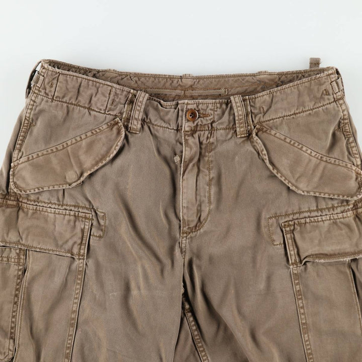 Ralph Lauren POLO by Ralph Lauren cargo shorts, men's size XL cotton Khaki type brown Vintage Second Hand