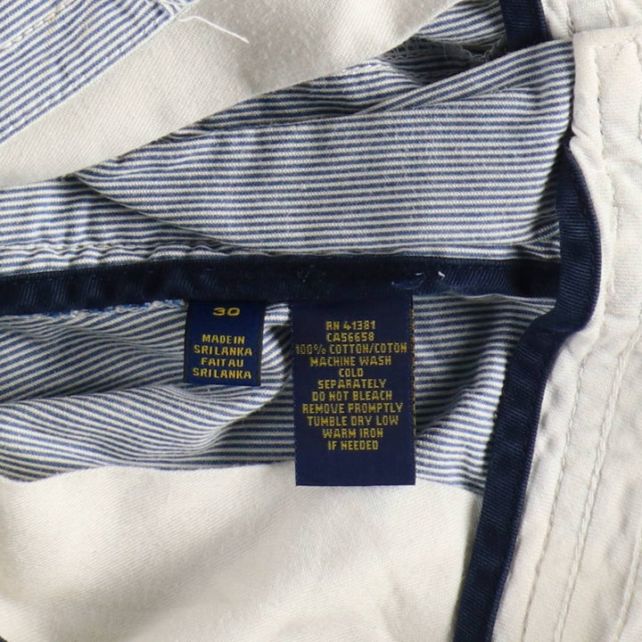 Ralph Lauren POLO RALPH LAUREN Stripe Pattern Cargo Shorts, Men's Size W31 (approx.) cotton navy blue type Vintage Second Hand