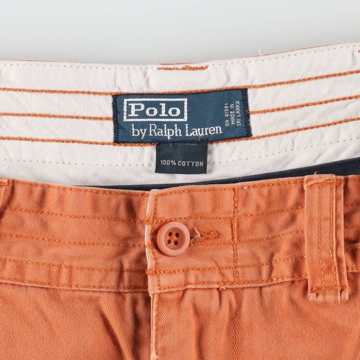 Ralph Lauren POLO by Ralph Lauren cargo shorts, half pants, men's w37 equivalent cotton orange type Vintage Second Hand