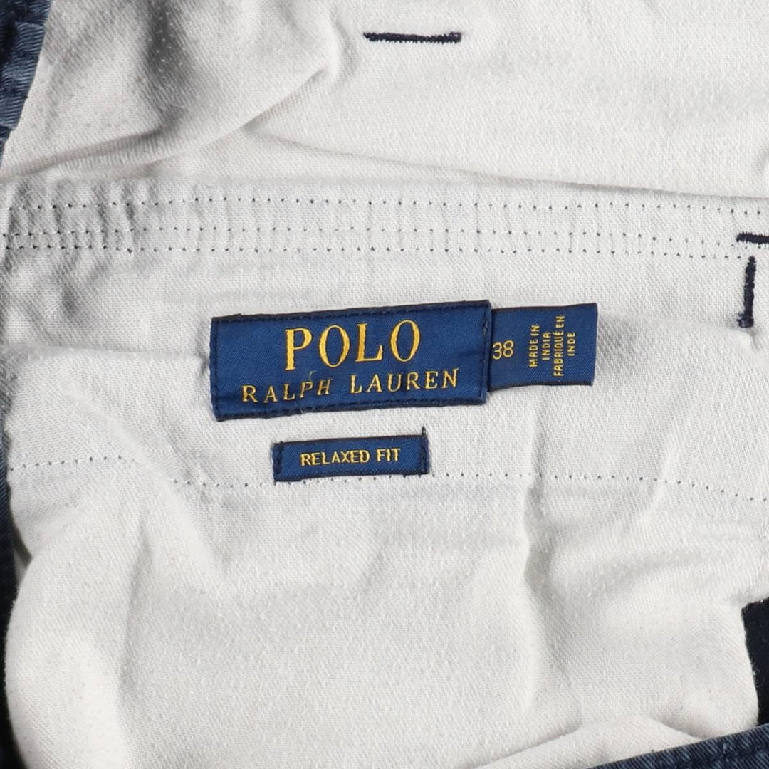 Ralph Lauren POLO RALPH LAUREN Relaxed Fit Big Size Cargo Shorts (Men's W40 equivalent) cotton navy blue type Vintage Second Hand