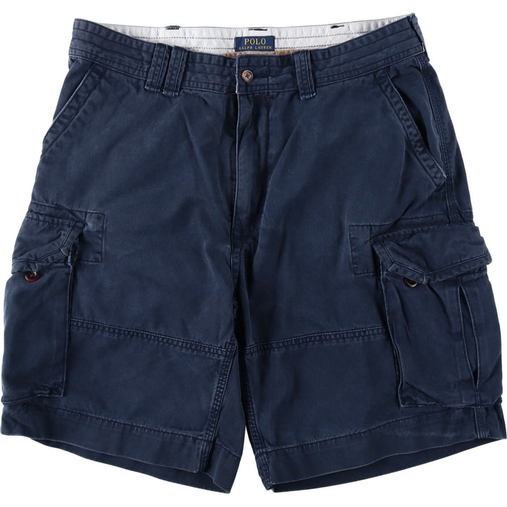 Ralph Lauren POLO RALPH LAUREN Chino Cargo Shorts, Men's Size W37 (approx.) cotton navy blue type Vintage Second Hand