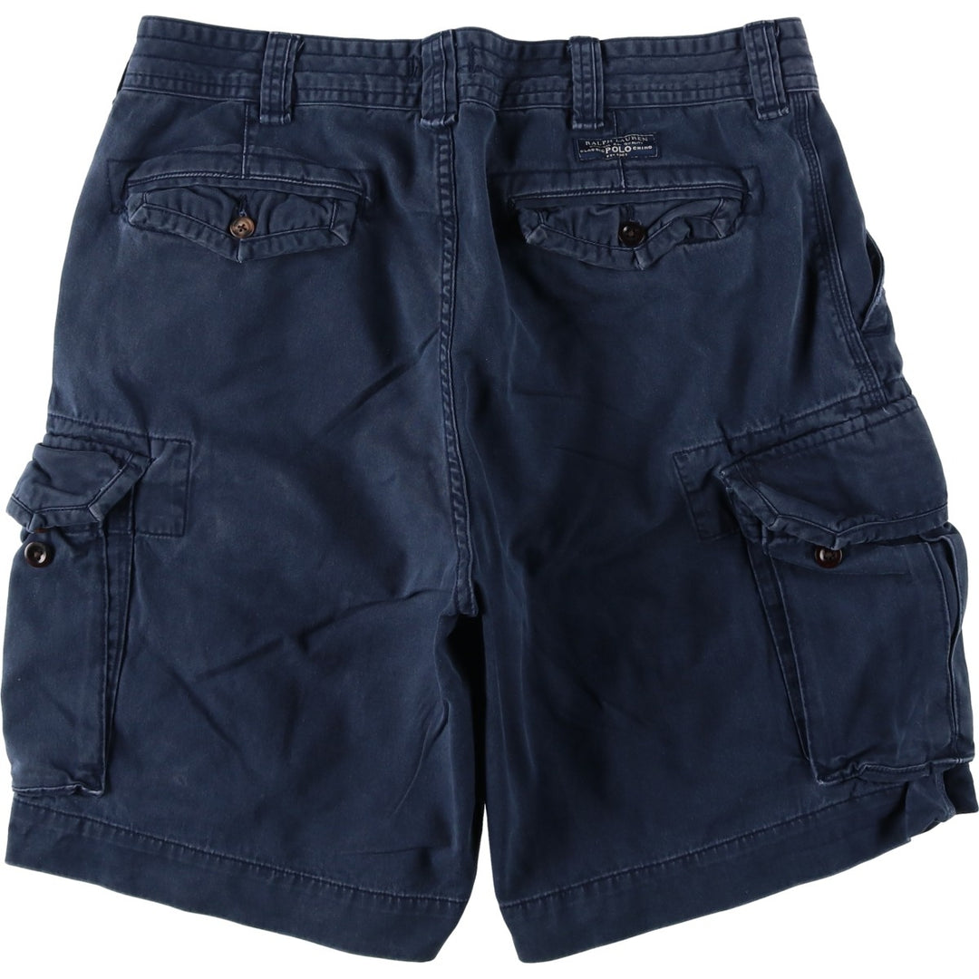 Ralph Lauren POLO RALPH LAUREN Chino Cargo Shorts, Men's Size W37 (approx.) cotton navy blue type Vintage Second Hand