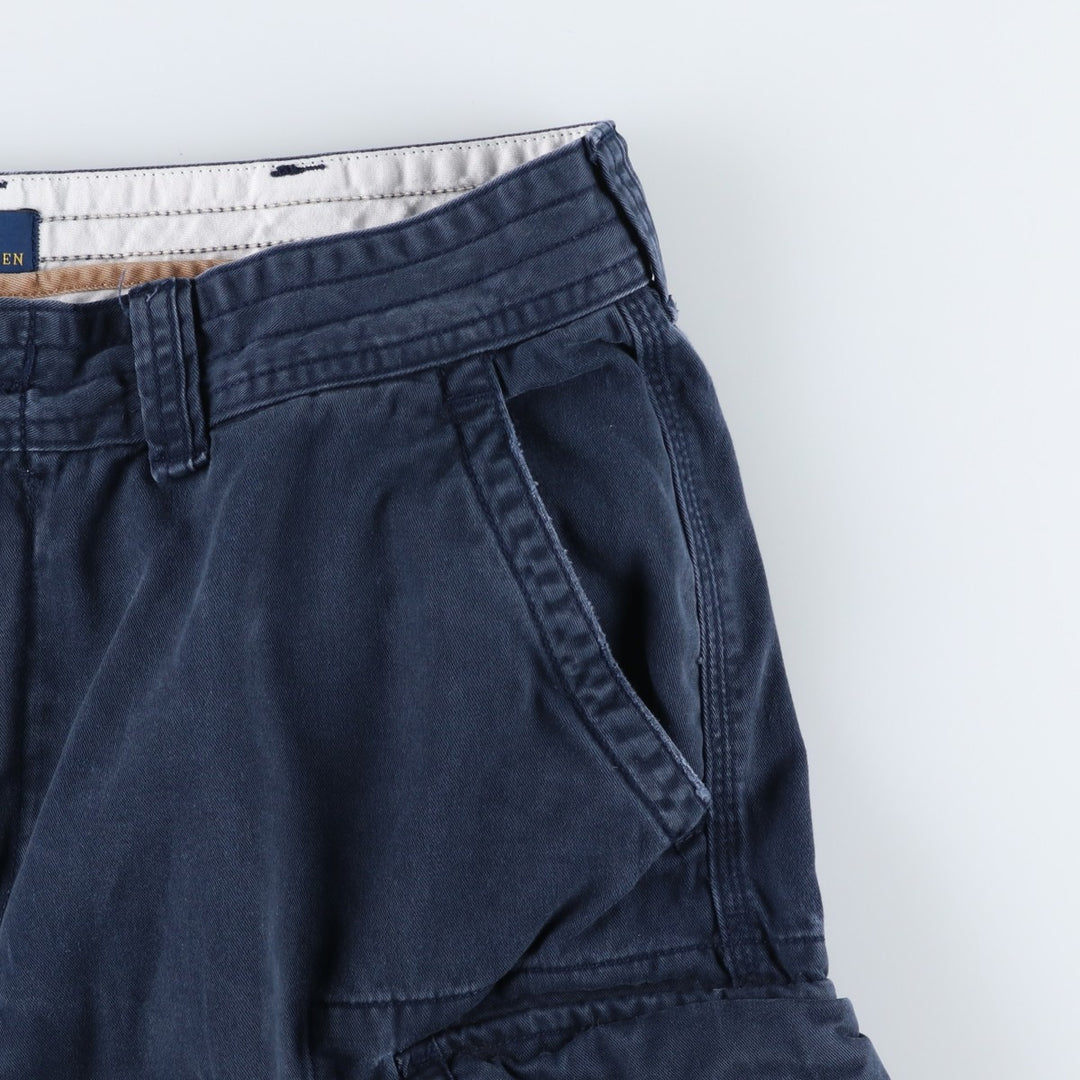 Ralph Lauren POLO RALPH LAUREN Chino Cargo Shorts, Men's Size W37 (approx.) cotton navy blue type Vintage Second Hand