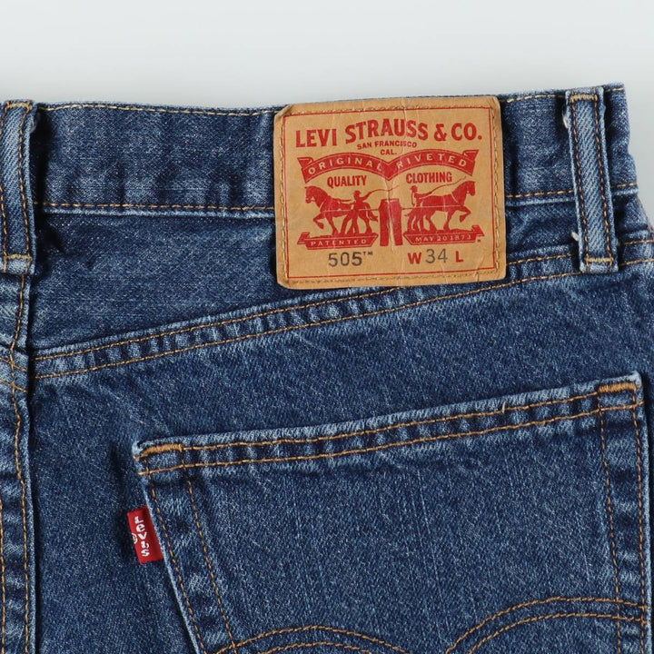 Levi's 505 denim shorts, short pants for men, size W34 unclear blue type Vintage Second Hand
