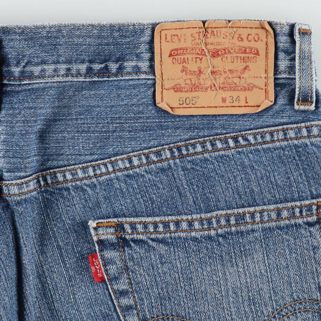 Levi's 505 Regular Fit Denim Shorts (Men's W35 equivalent) cotton blue type Vintage Second Hand
