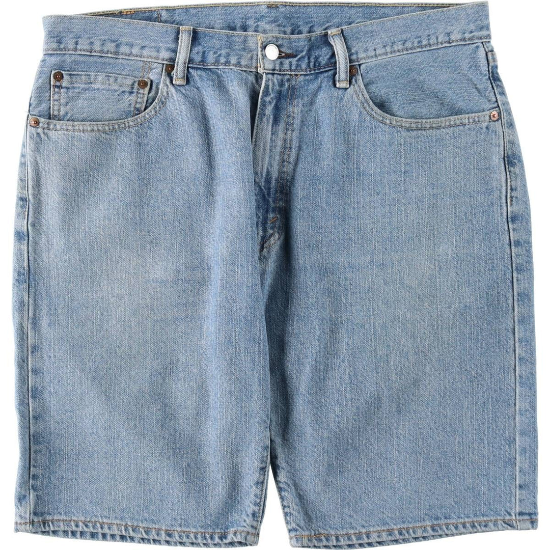Levi's 505 denim shorts, men's size W37 (approx.) cotton blue type Vintage Second Hand