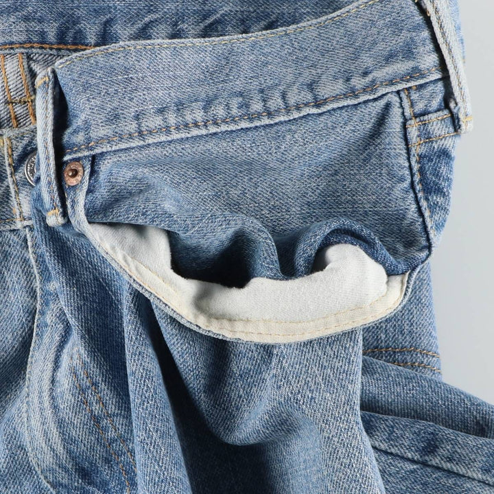 Levi's 505 denim shorts, men's size W37 (approx.) cotton blue type Vintage Second Hand
