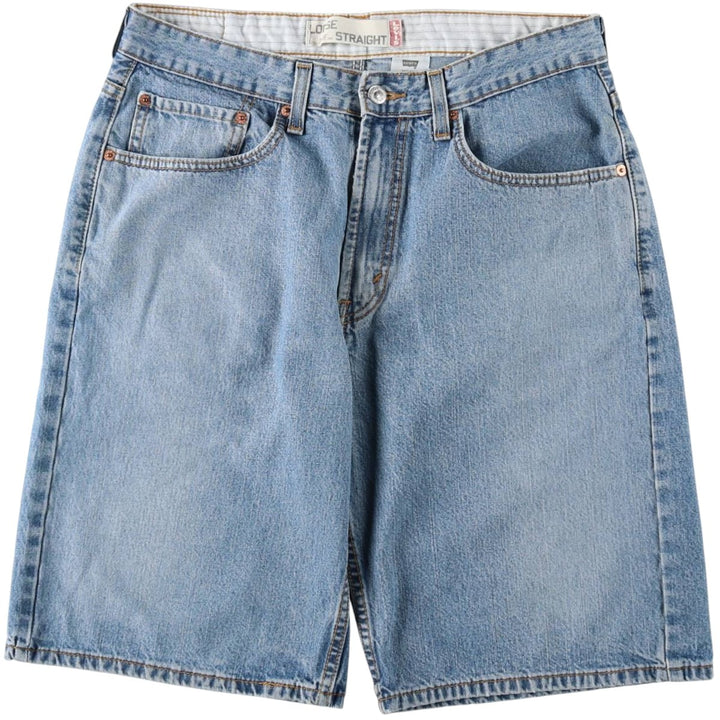 Levi's 569 LOOSE STRAIGHT denim shorts, half pants, jorts, men's w34 equivalent cotton blue type Vintage Second Hand