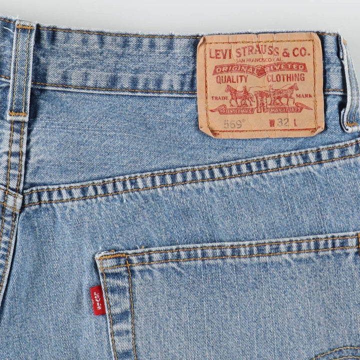 Levi's 569 LOOSE STRAIGHT denim shorts, half pants, jorts, men's w34 equivalent cotton blue type Vintage Second Hand